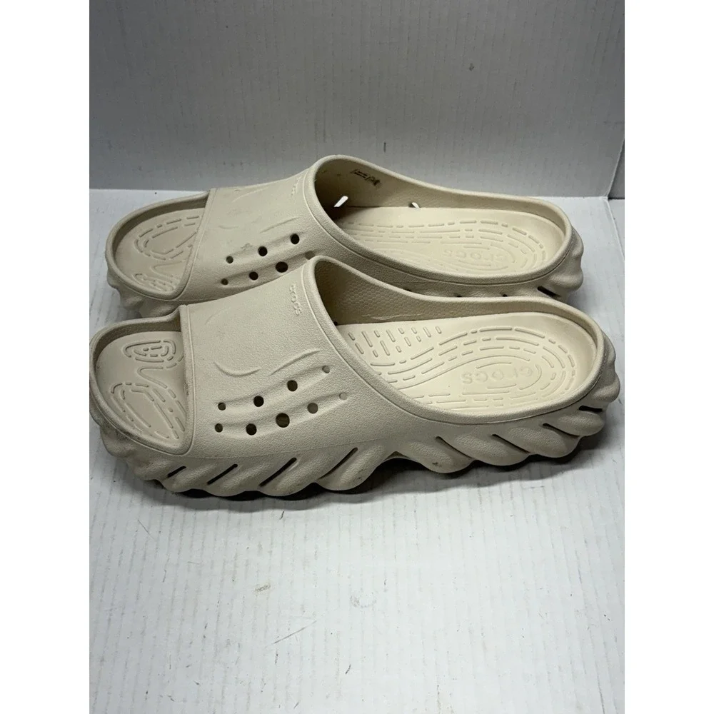 Crocs Echo Slide Beige Sandals Men's Size 13